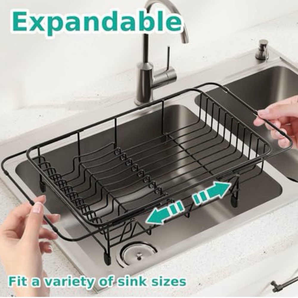 Black Over-the-Sink Dish Drying - Picture 3 of 4